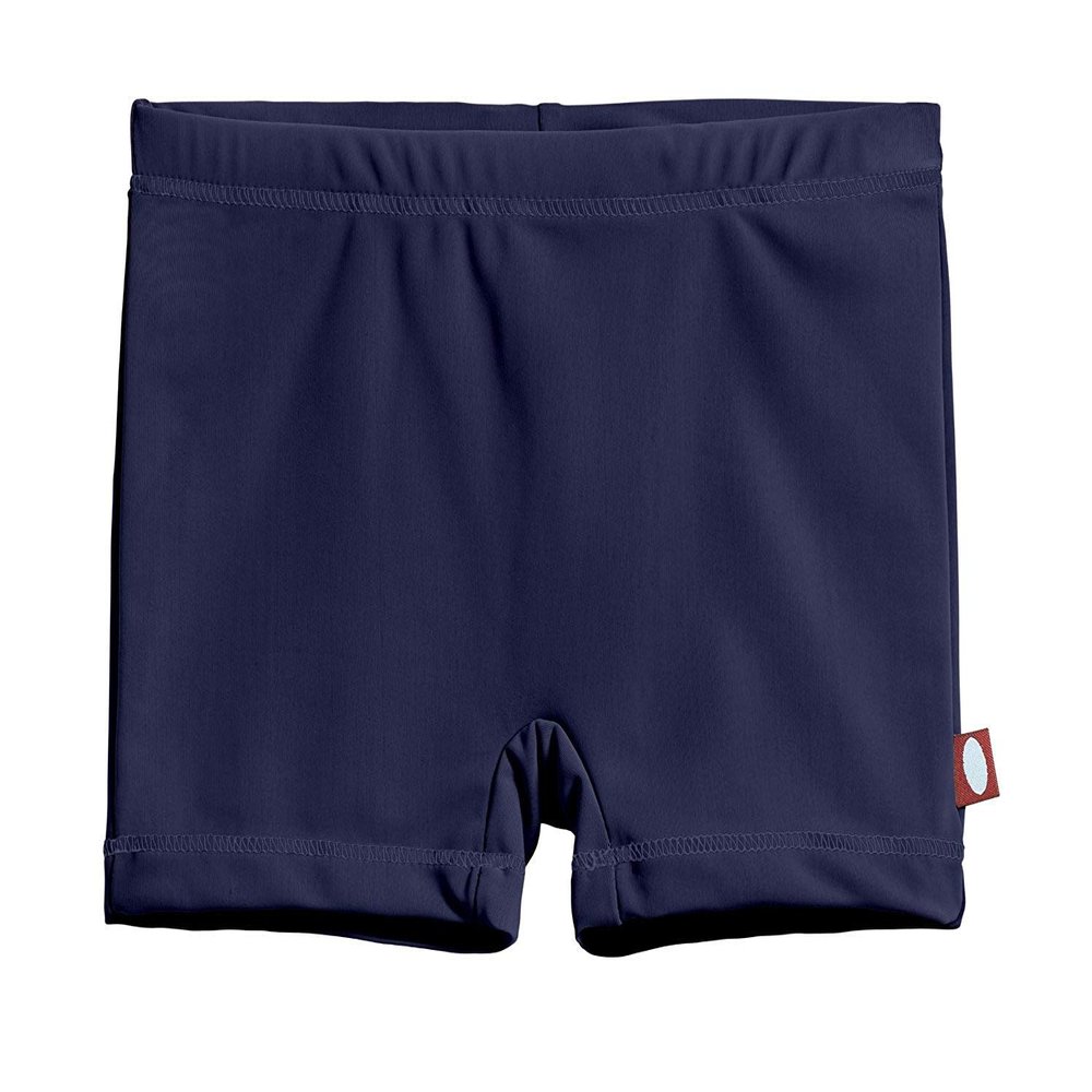City Threads Girls Swim Boy Short Bottom UPF 50+ Comfortable Durable Soft Made in USA, Navy with Matching Stitch, 14Y
