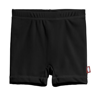 City Threads Girls Swim Boy Short Bottom UPF 50+ Comfortable Durable Soft Made in USA, Black with Matching Stitch, 16Y