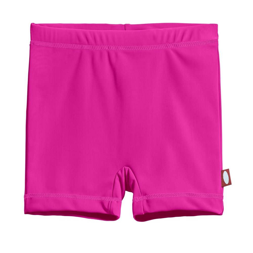 City Threads Girls Swim Shorts, UPF 50+ Swim Pants for Girls, Made in USA Swimsuit Shorts (Hot Pink w/Tonal Stitch, 16)