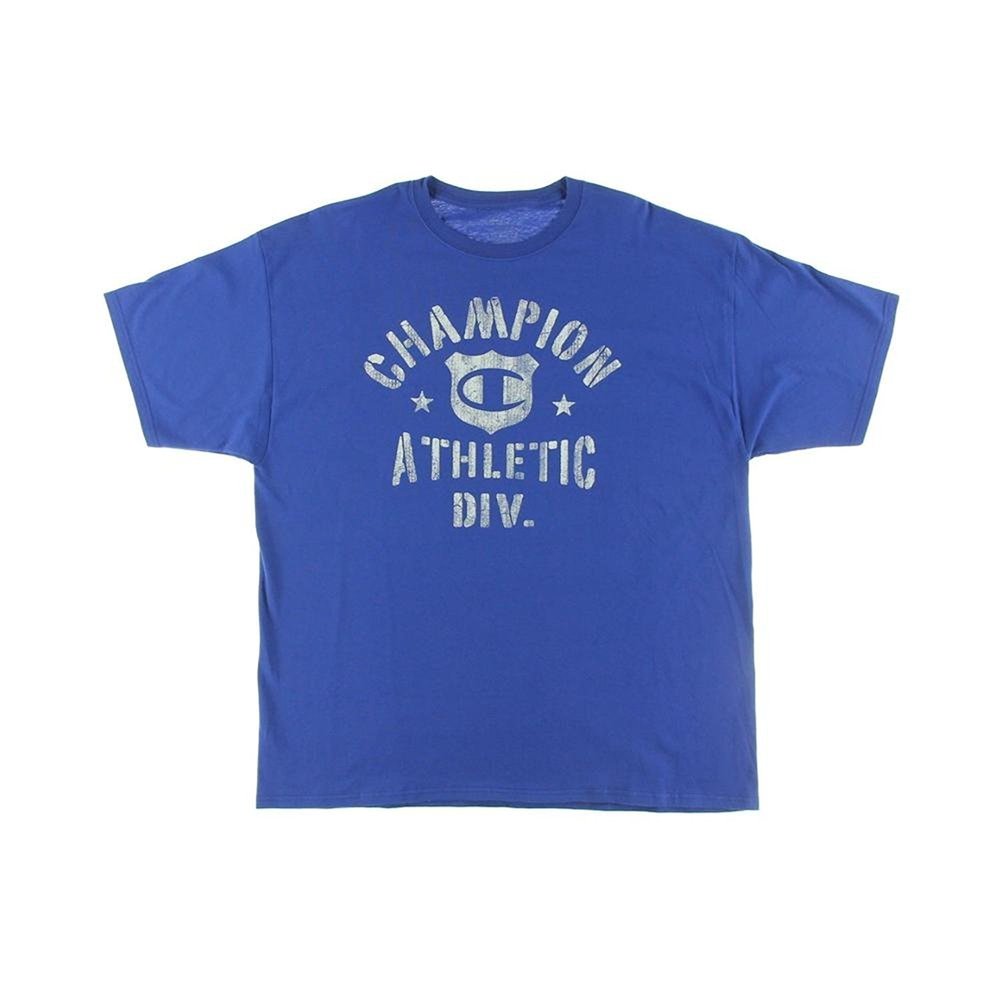 Champion Mens Cotton Graphic T-Shirt Blue M