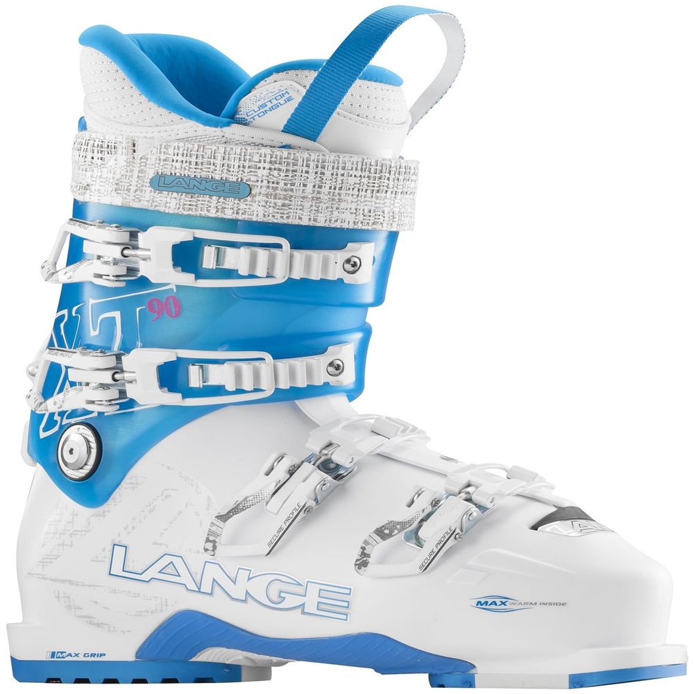 Lange XT 90 Ski Boot - Women's White/Tr Blue 255