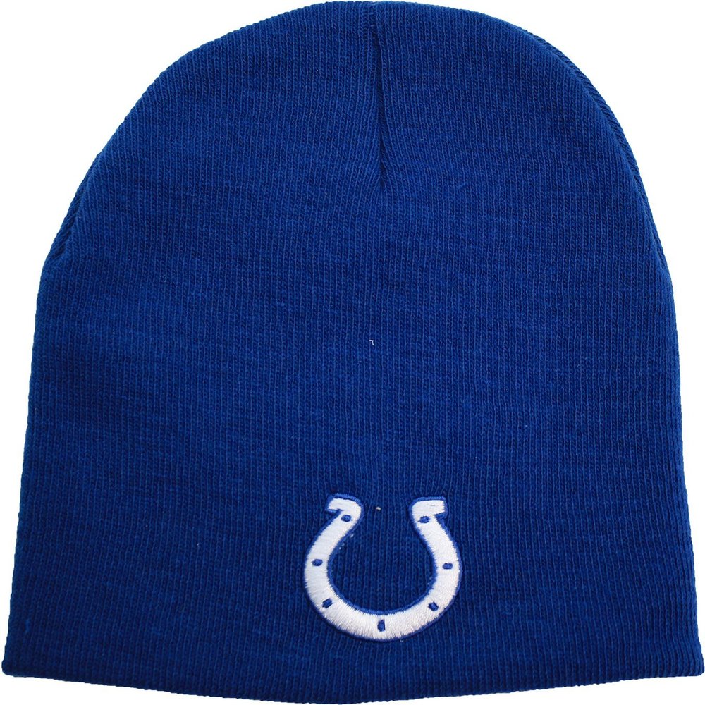 47 Indianapolis Colts Royal Blue Skull Cap - NFL Cuffless Winter Knit Toque Beanie Hat