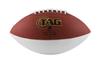 TAG Autograph Football - 1 Pebbled Brown Panel with Three Smooth White Panels - Memory Signature Football for Display view 1