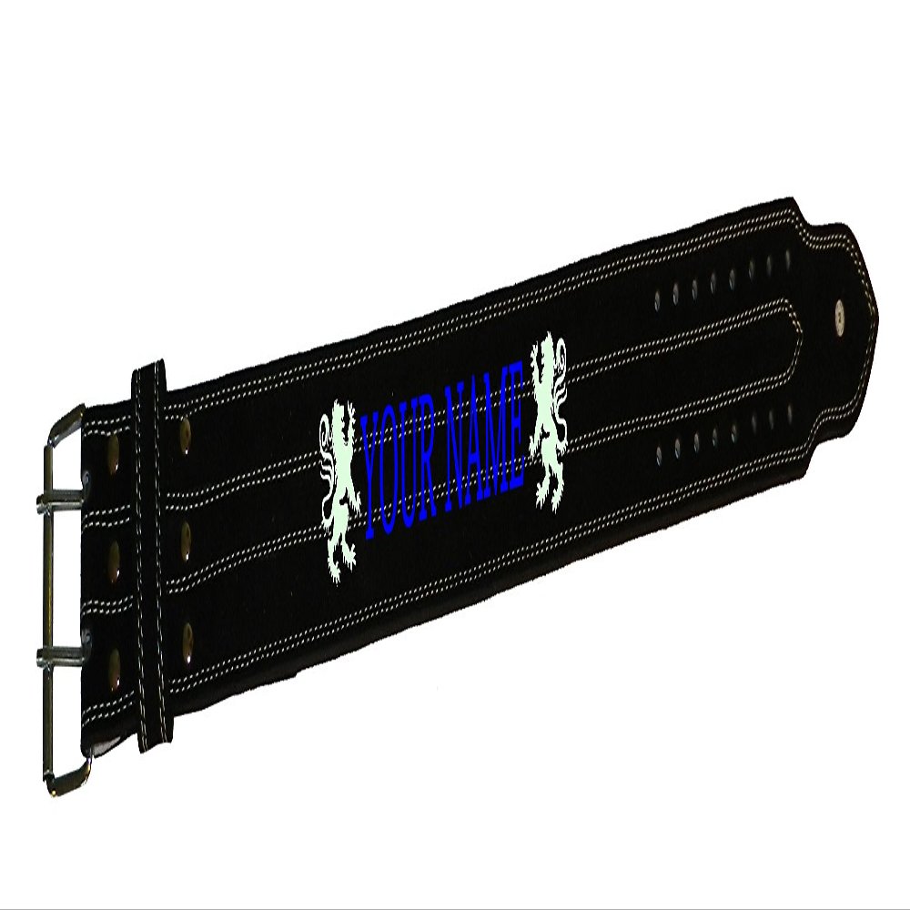 Crazee Wear Heavy Duty Workout Belt in Black with Your Name