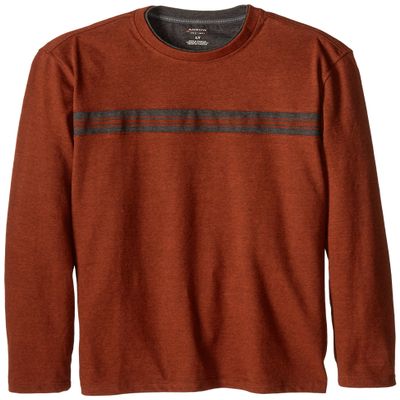 Arrow Men's Big-Tall Long Sleeve Chest Stripe Doubler, Arabian Spice Heather, 3X-Large Big