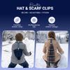 Elastic Scarf and Hat Clips Attacher with Extra Heavy Clips - Denim view 2