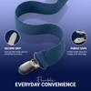 Elastic Scarf and Hat Clips Attacher with Extra Heavy Clips - Denim view 3