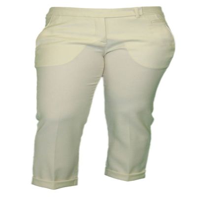 GANT Women's Flannel Cropped Pants EU 38 Eggshell