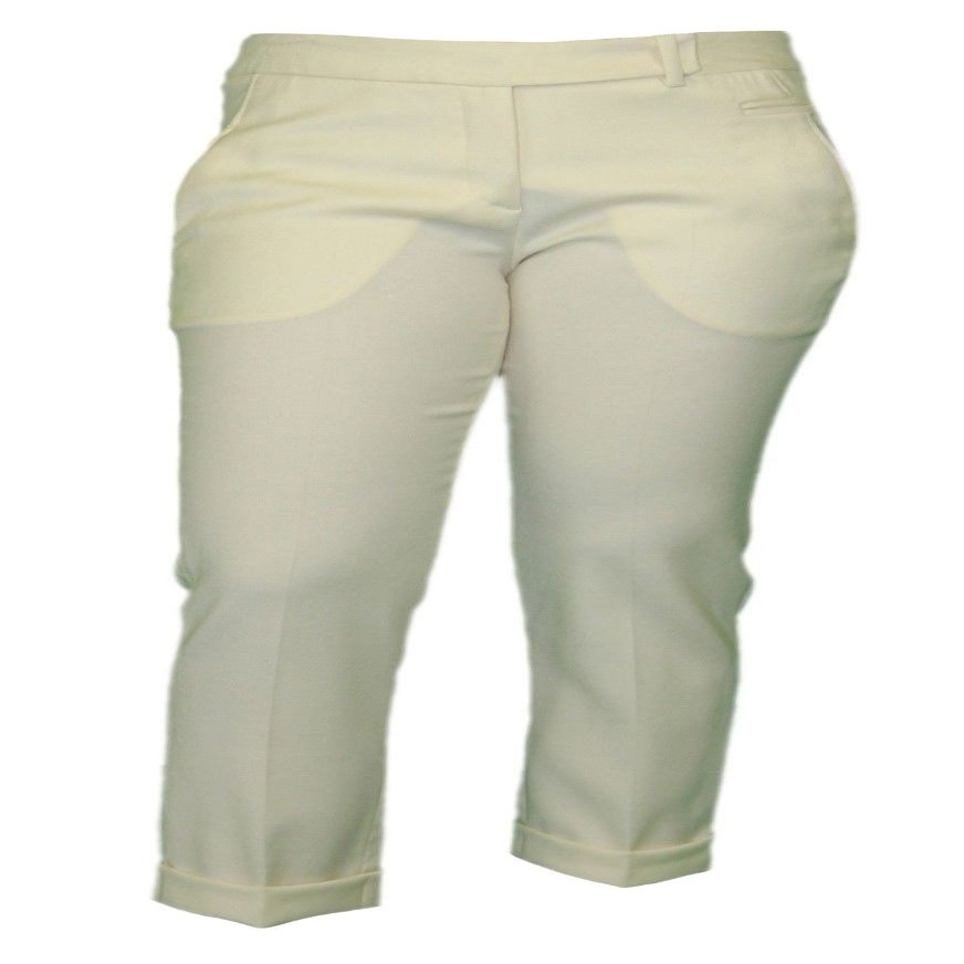 GANT Women's Flannel Cropped Pants EU 38 Eggshell