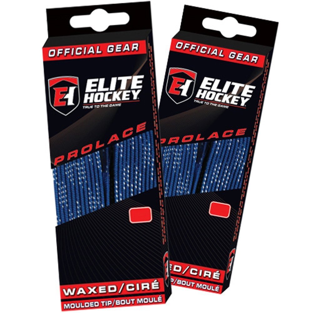 Elite Hockey Prolace Waxed Hockey Skate Laces - SET of 2 Pairs (Royal Blue, 84")