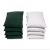 Premium All Weather Resistant Cornhole Bags Bean Bag Toss (Set of 8) by Buckeye Nation Sales - (Choose Your Colors) - Made in The USA (Hunter Green/White) view 1