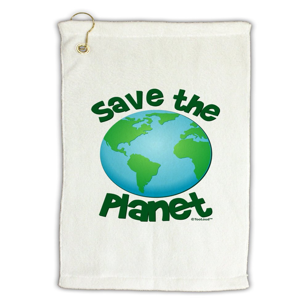 TOOLOUD Save The Planet - Earth Micro Terry Gromet Golf Towel 16" x 25"