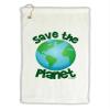 TOOLOUD Save The Planet - Earth Micro Terry Gromet Golf Towel 16" x 25" view 1