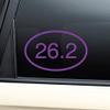 26.2 Marathon Euro Oval Vinyl Decal Laptop Car Truck Bumper Window Sticker - Purple view 1