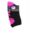 MadSportsStuff Basketball Socks for Boys Girls - Youth & Adult Athletic Crew Socks - Cushioned Moisture Wicking - Large, Black/Hot Pink view 4