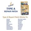 TEAR-AID Fabric Repair Kit, Type A Clear Patch for Canvas, Fiberglass, Leather, Polyester, Nylon & More, Gold Box, 2 Pack view 2