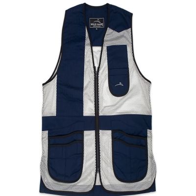Wild Hare Shooting Gear Heatwave Mesh Vest, Navy & Silver (Medium, Right Handed)