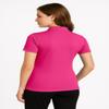 Opna Women's Dry-Fit Golf Polo Shirts 3-Button Golf Polo's in 20 Colors XS-3XL Shirt PINK-3XL view 3