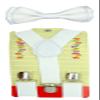 CUTE Baby Toddler Kids Children Boys"White" Plain Elastic Suspender & Bow Tie Set view 1