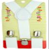 CUTE Baby Toddler Kids Children Boys"White" Plain Elastic Suspender & Bow Tie Set view 2