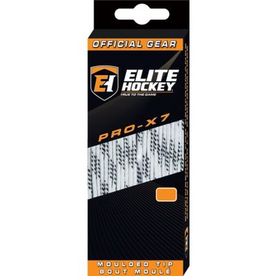 Elite Hockey PRO-X7 Skate Laces (X7-White, 130")