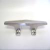 132-4304 Sea-Dog Line 6" Inch Chrome Over Zinc Open Base Cleat Four (4) Hole DISCONTINUED view 1
