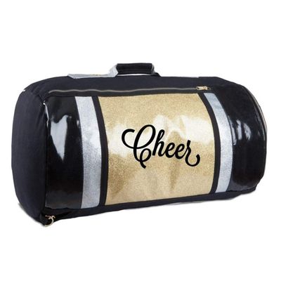 Glitter Duffel Backpack Cheer Black/Gold/Silver