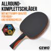 GEWO Unisex - Adult Thunderball 2 High Control and Maximum Spin Table Tennis Bat, Black/Orange, One Size view 2