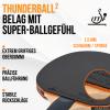 GEWO Unisex - Adult Thunderball 2 High Control and Maximum Spin Table Tennis Bat, Black/Orange, One Size view 3