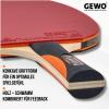GEWO Unisex - Adult Thunderball 2 High Control and Maximum Spin Table Tennis Bat, Black/Orange, One Size view 4