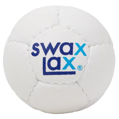 SWAX LAX Lacrosse Training Ball - Indoor Outdoor Practice Less Bounce & Rebounds (1 White)