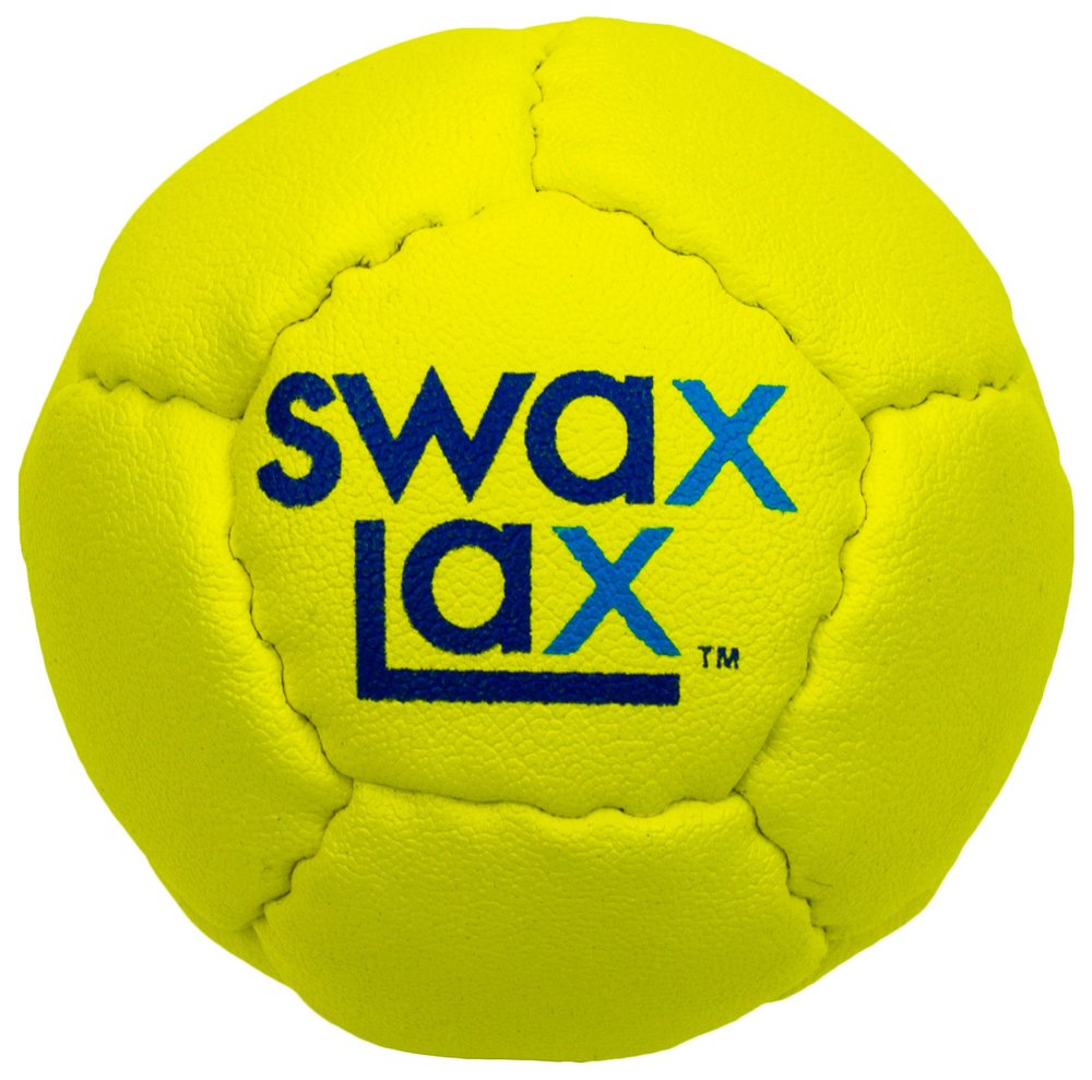 SWAX LAX Lacrosse Training Ball - Indoor Outdoor Practice Less Bounce & Rebounds (1 Yellow)