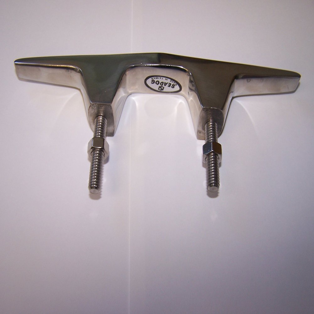 7-3/4" Inch Long Stud Mount Cleat Chrome Over Brass Sea-Dog Line SURPLUS C2 15B L 13200-2968