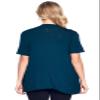 12 Ami Basic Solid Short Sleeve Open Front Cardigan Teal Small view 4
