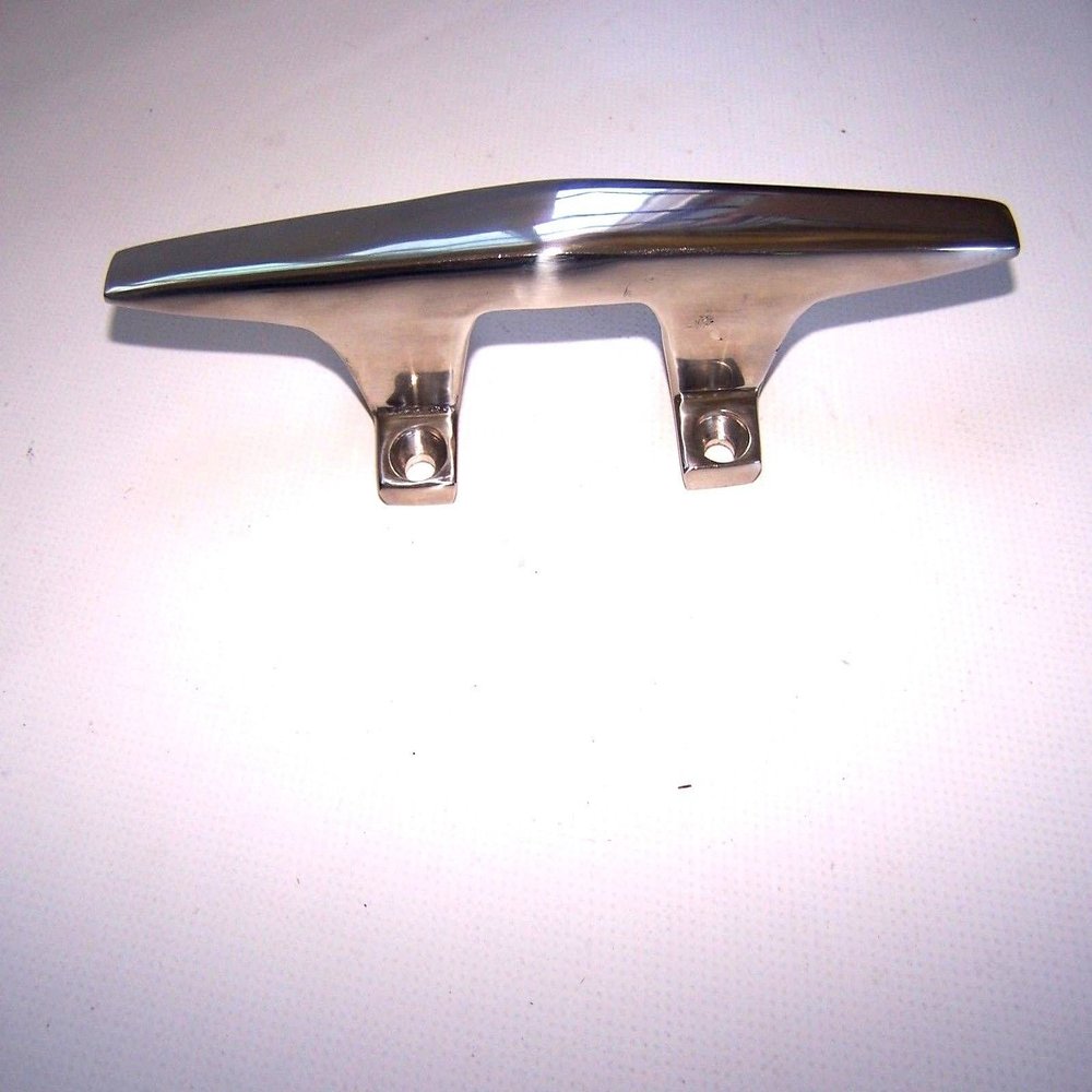 132-1644 Sea-Dog Line 8-1/4" Inch Long Zinc Chrome Plated Open Base Four-Hole Cleat SURPLUS