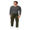 Adar Universal Mens Scrubs - Drawstring Tapered Leg Scrub Pants - 504 - Olive - 2X view 1