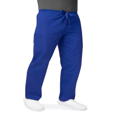 Adar Universal Mens Scrubs - Drawstring Tapered Leg Scrub Pants - 504 - Royal Blue - 4X