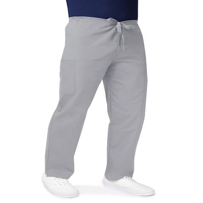 Adar Universal Mens Scrubs - Drawstring Tapered Leg Scrub Pants - 504 - Silver Gray - 4X