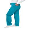 Adar Universal Mens Scrubs - Drawstring Tapered Leg Scrub Pants - 504 - Teal Blue - 3X view 3
