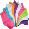 Hanes Girls' Toddler Ankle Socks 10-pair, Assorted 4/12-24 Mos view 1