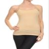 ACTIVE BASIC Women Built in Inner Bra Spaghetti Cami Taupe Small view 1