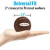 AMP Top Glides Precut Walker Tennis Ball Glides (Brown) view 4