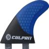 Culprit Surf Blue Black C1 Carbon Fiber Honeycomb Hybrid Thruster Surfboard Fins - FCS M5 Style view 1