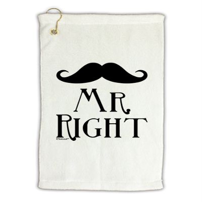 TOOLOUD - Mr Right Micro Terry Gromet Golf Towel 16" x 25"
