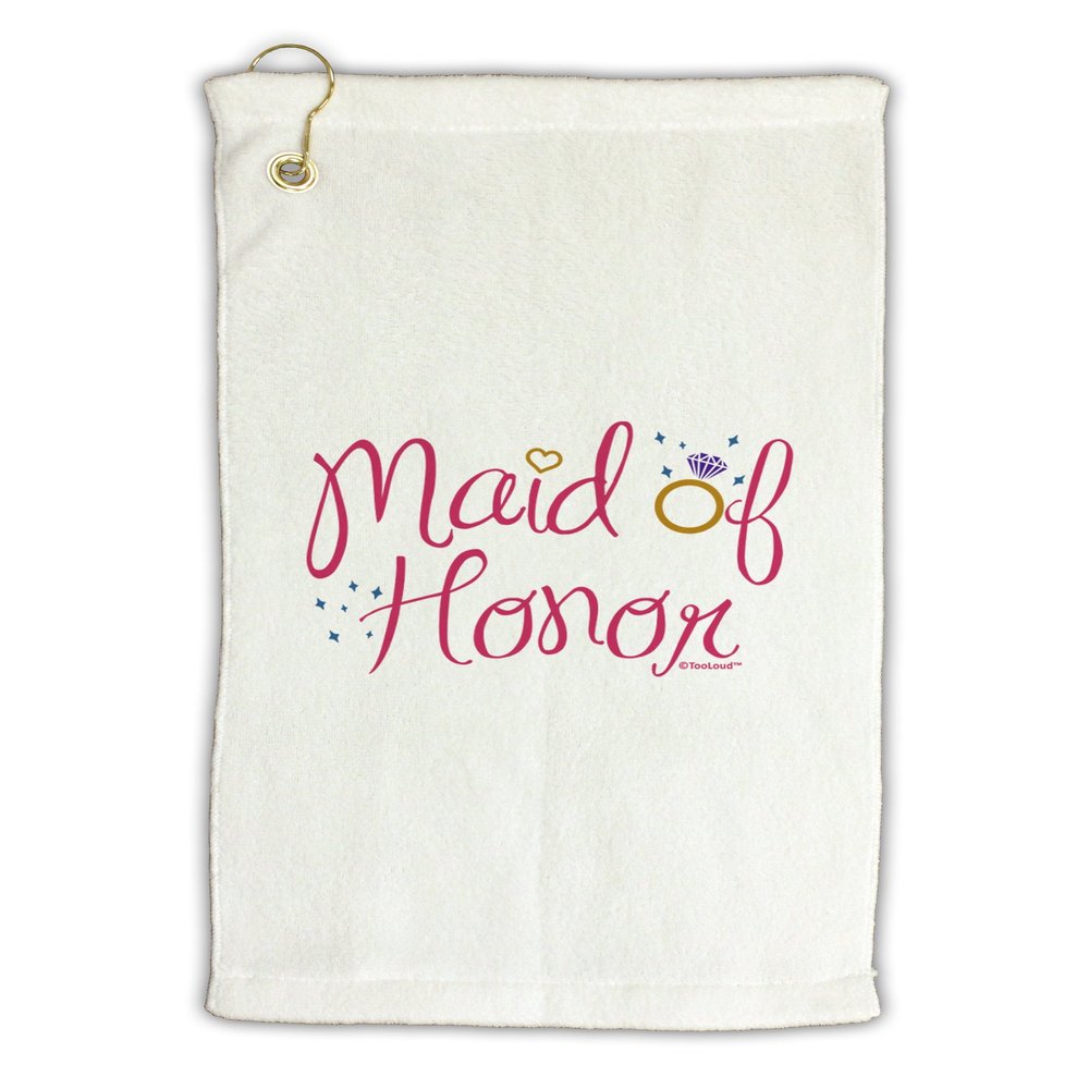 TOOLOUD Maid of Honor - Diamond Ring Design - Color Micro Terry Gromet Golf Towel 16" x 25"