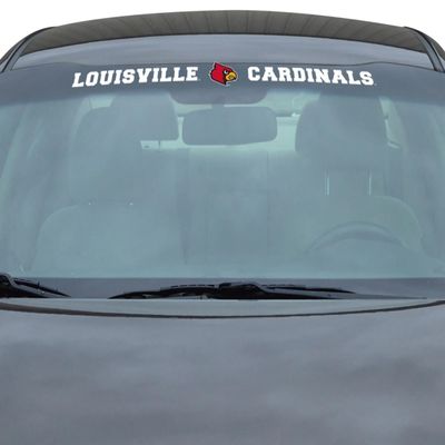 FANMATS 61513 NCAA - Louisville Cardinals Sun Stripe Windshield Decal 3.25 in. x 34 in. - Great Gift for Sports Fans - Works On Hard Surfaces - for Homes, Cars, Trucks, SUVs.