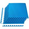 BalanceFrom Puzzle Exercise Mat with EVA Foam Interlocking Tiles for MMA, Exercise, Gymnastics and Home Gym Protective Flooring, 1/2" Thick, 24 Square Feet, Blue view 1