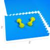 BalanceFrom Puzzle Exercise Mat with EVA Foam Interlocking Tiles for MMA, Exercise, Gymnastics and Home Gym Protective Flooring, 1/2" Thick, 24 Square Feet, Blue view 4