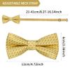 SYAYA Men's Bow Tie, Polka Dot Pre-Tied Bowtie for Boy Clip-On Formal Tuxedo or Weddings & Easter Day Dinner Parties M-B-T1 (Z2 - Golden With Black Dots, L - (adults)) view 2