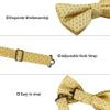 SYAYA Men's Bow Tie, Polka Dot Pre-Tied Bowtie for Boy Clip-On Formal Tuxedo or Weddings & Easter Day Dinner Parties M-B-T1 (Z2 - Golden With Black Dots, L - (adults)) view 3